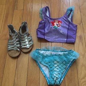 Bathing suit gladiator sandal bundle